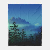 CALM MOUNTAIN MIDNIGHT FOREST FLEECE DEKEN (Voorkant)