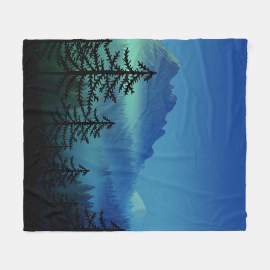 CALM MOUNTAIN MIDNIGHT FOREST FLEECE DEKEN (Voorkant (Horizontaal))