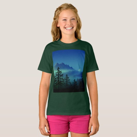 CALM MOUNTAIN MIDNIGHT FOREST T-Shirt (Voorkant volledig)