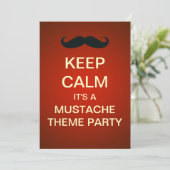 Calm Mustache Theme Party - Aangepaste uitnodiging (Staand voorkant)