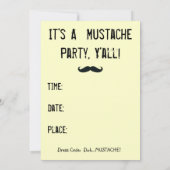 Calm Mustache Theme Party - Aangepaste uitnodiging (Achterkant)