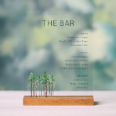 Calm Muted Green Watercolor Bar Menu Acryl Bord (Neutraal)