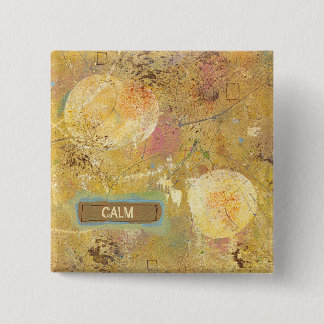 Calm natural schoonheid abstracte kunst uniek schi vierkante button 5,1 cm