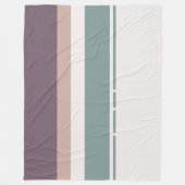 Calm Neutral Stripes – Minimal Cozy Layers Fleece Deken (Voorkant)