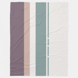 Calm Neutral Stripes – Minimal Cozy Layers Fleece Deken