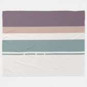 Calm Neutral Stripes – Minimal Cozy Layers Fleece Deken (Voorkant (Horizontaal))
