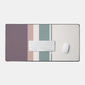 Calm Neutral Stripes – Minimal Workspace Mat (Keyboard & Muis)