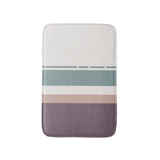 Calm Neutral Stripes – Soft Modern Bath Accent Badmat (Voorkant Verticaal)
