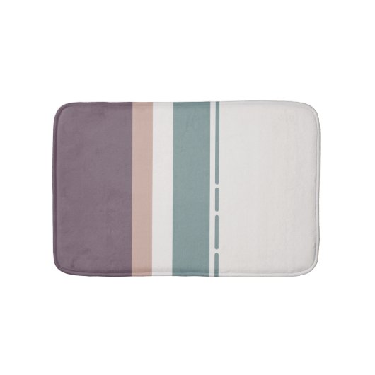Calm Neutral Stripes – Soft Modern Bath Accent Badmat (Voorkant)
