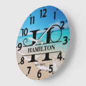 Calm Ocean Front H Monogram Grote Klok (Hoek)