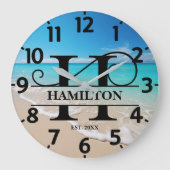 Calm Ocean Front H Monogram Grote Klok (Voorkant)