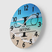 Calm Ocean Front I-monogram Grote Klok (Hoek)