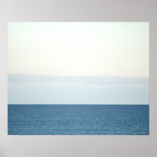 Calm Ocean Horizon Color Minimalist 16x20 Poster