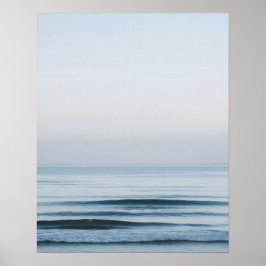 Calm Ocean Horizon Minimal Wall Art Poster