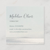 Calm Ocean Zee Travel Modern Stijlvolle Profession Vierkante Visitekaartje (Achterkant)