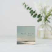 Calm Ocean Zee Travel Modern Stijlvolle Profession Vierkante Visitekaartje (Staand voorkant)