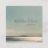 Calm Ocean Zee Travel Modern Stijlvolle Profession Vierkante Visitekaartje (Voorkant)