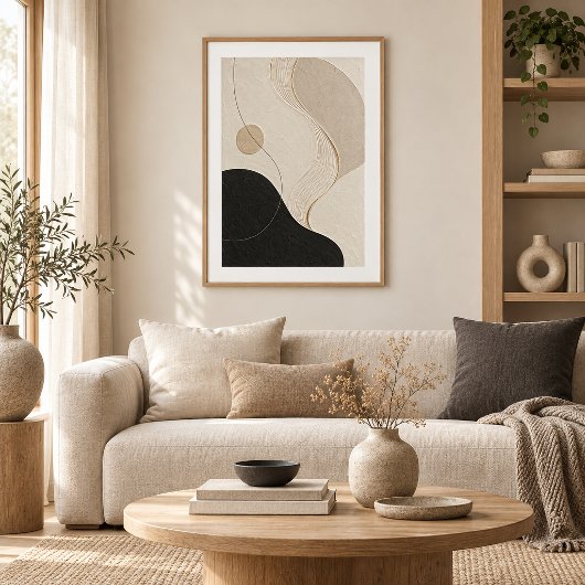 Calm Orbit | Minimal Abstract Plaster Art Print