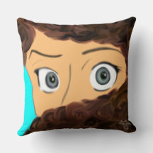 Calm Owl + Raised Eyebrow Mood Throw Pillow
