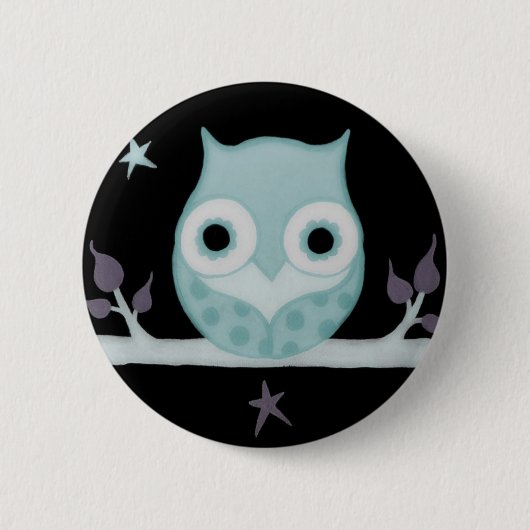 Calm Owl Ronde Button 5,7 Cm (Voorkant)