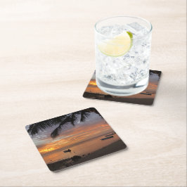 Calm Pacific Sunset Onderzetter - Tropische Oceaan