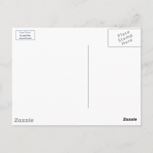 Calm Palms Briefkaart (Achterkant)