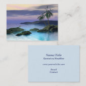 Calm Palms Island Scene Visitekaartje (Voorkant / Achterkant)