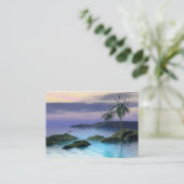 Calm Palms Island Scene Visitekaartje (Staand voorkant)