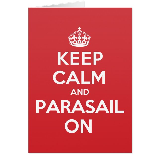 Calm Parasail-briefkaart bewaren (Voorkant)