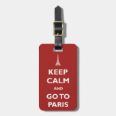 Calm Paris Red Bagagelabel (Voorkant verticaal)