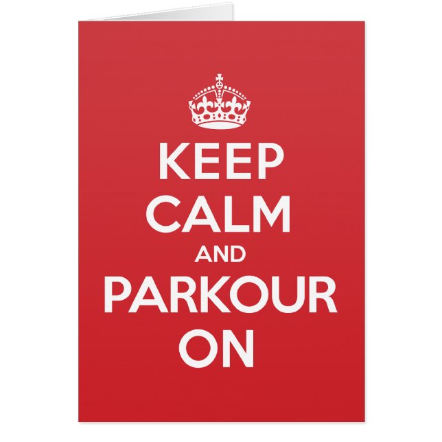 Calm Parkour Greeting Note Card (Voorkant)