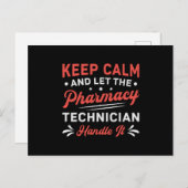 Calm Pharmacy Technicien Handvat IT Pharmacist Briefkaart (Voorkant / Achterkant)