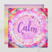 Calm Pink Floral Inspirerend  Bedankkaart (Voorkant / Achterkant)