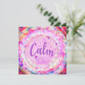 Calm Pink Floral Inspirerend  Bedankkaart (Staand voorkant)
