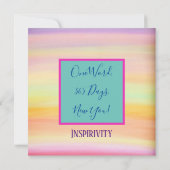 Calm Pink Floral Inspirerend  Bedankkaart (Achterkant)