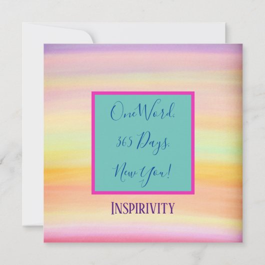 Calm Pink Floral Inspirerend  Bedankkaart (Achterkant)