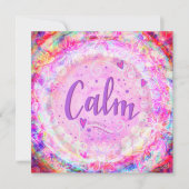 Calm Pink Floral Inspirerend  Bedankkaart (Voorkant)