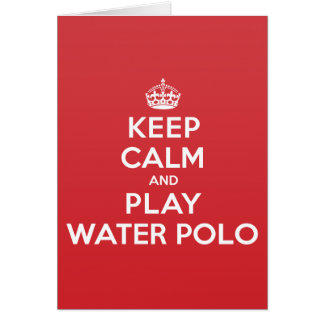Calm Play Water Polo Greeting Note Card