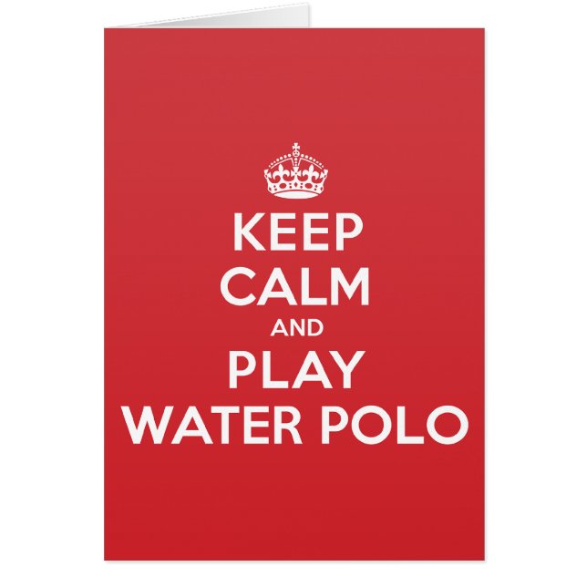 Calm Play Water Polo Greeting Note Card (Voorkant)