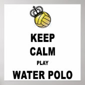 Calm Play Water Polo Poster - Wit (Voorkant)