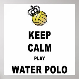 Calm Play Water Polo Poster - Wit