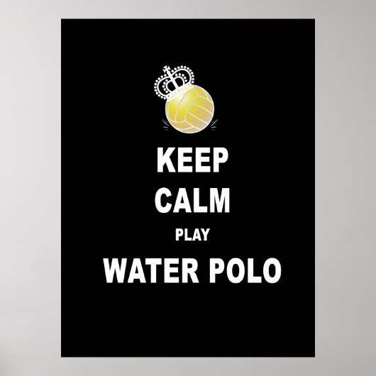 Calm Play Water Polo Poster - zwart (Voorkant)