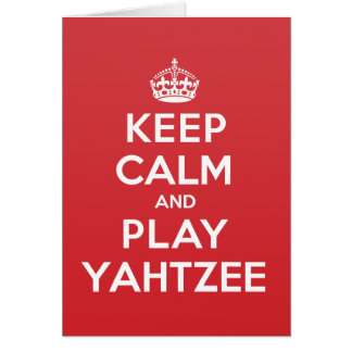 Calm Play Yahtzee Greeting Note Card