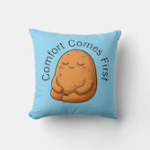 Calm Potato Persona Neutral Minimal Cartoon Art Kussen (Voorkant)