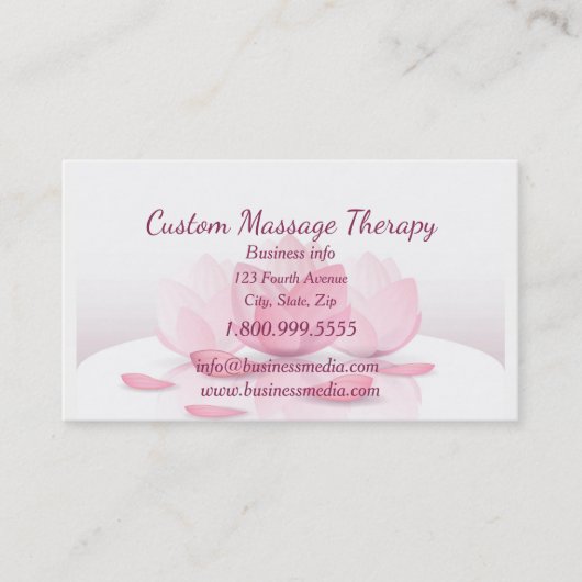 Calm Quiet Beaueful Lotus Flower Visitekaartje (Voorkant)