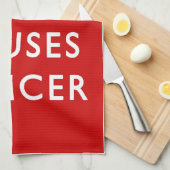 Calm RED Teatowel Theedoek (Quarter Fold)