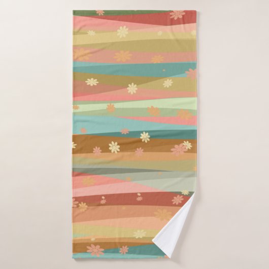 Calm Relaxing Flowers Badhanddoek (Badhanddoek)