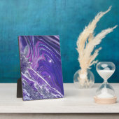 Calm River Acrylic Pour Painting Plaque Fotoplaat (Zijkant)