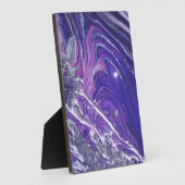 Calm River Acrylic Pour Painting Plaque Fotoplaat (Zijkant)