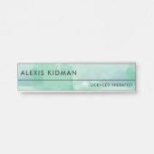 Calm Seafoam Waterverf Deurbordje (Voorkant)